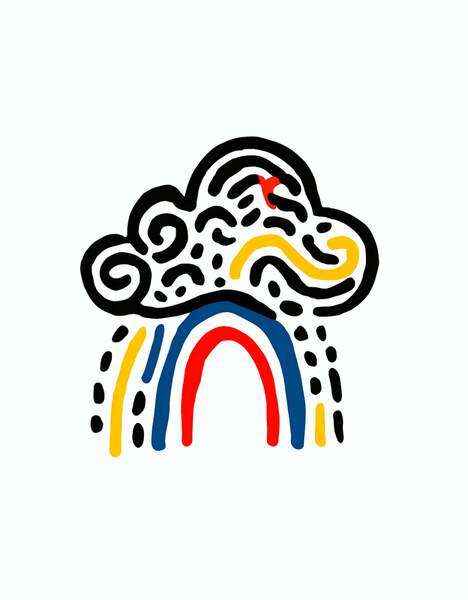 Постер Туча, весёлая графика