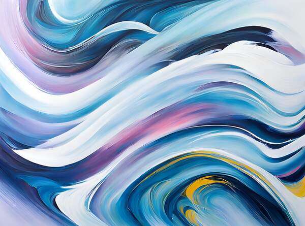 Постер Цветные волны