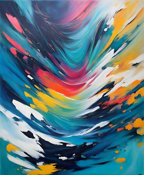 Постер Радужные волны