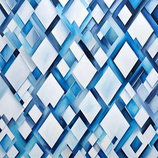 Постер Голубые ромбы