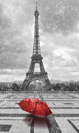 Постер (плакат) Красный зонт