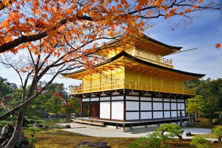 Постер (плакат) Храм Кинаку-Дзи. Япония.