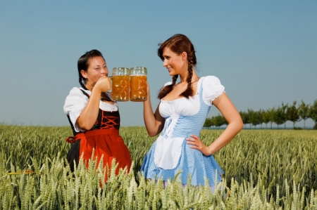 Постер (плакат) Две девушки и пиво