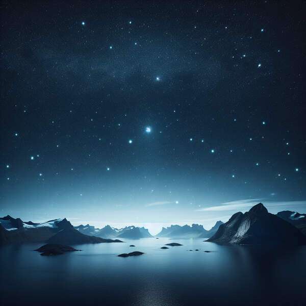 Постер Ночное озеро