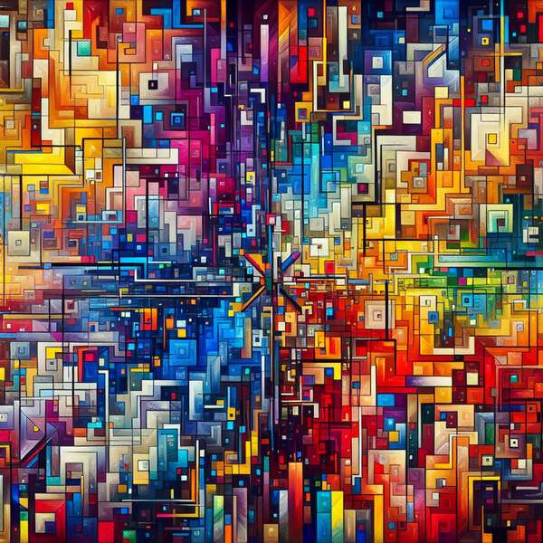 Постер Пиксельный город