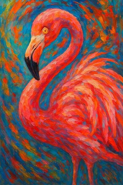 Постер Розовый фламинго