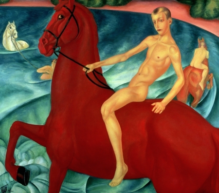 Постер (плакат) Купание красного коня.  Петров-Водкин К.