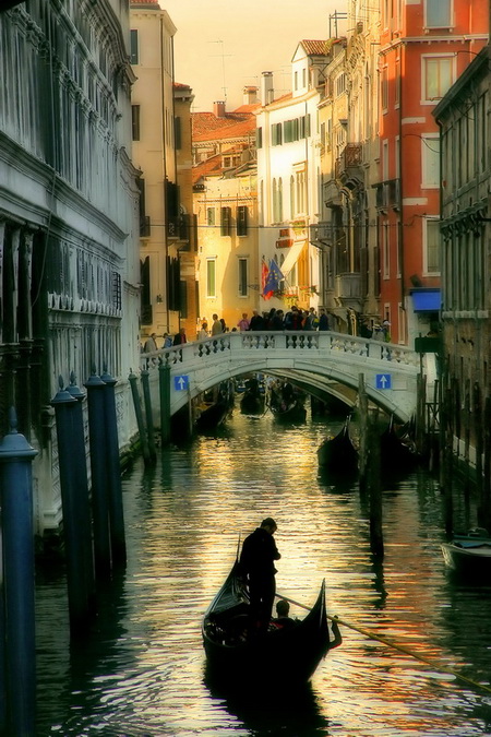 Постер (плакат) Венеция гондольер
