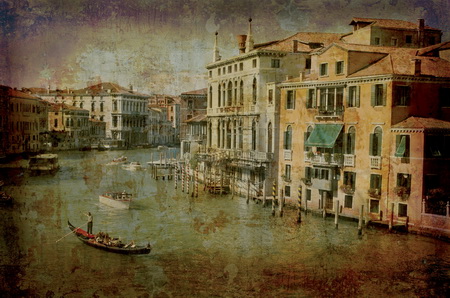 Постер (плакат) Italy Venice in Grunge Style
