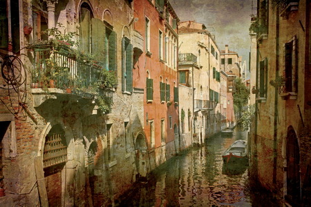 Постер (плакат) Italy Venice in Grunge Styl
