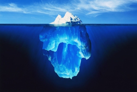 Постер (плакат) Айсберг под водой