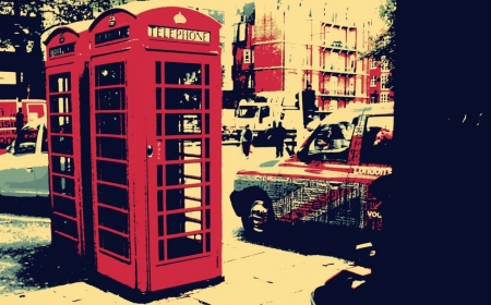 Постер (плакат) Телефонная будка. Лондон