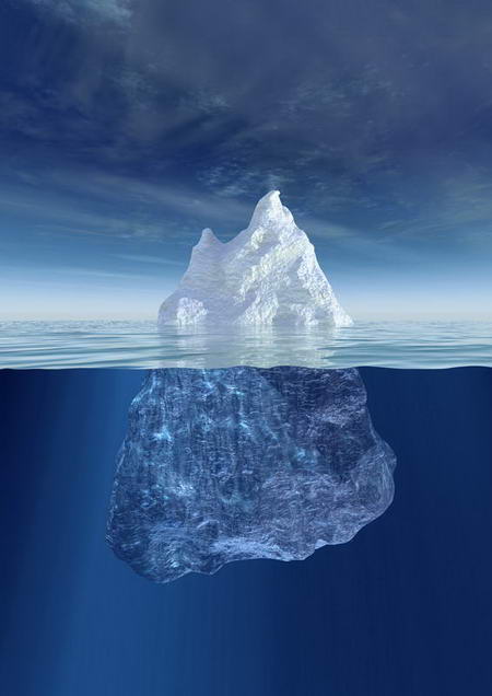 Постер (плакат) Айсберг под водой
