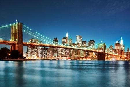Постер (плакат) Бруклинский мост. Нью-Йорк. Америка