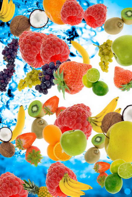 Постер (плакат) Ягоды и фрукты
