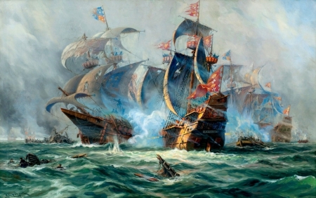 Постер (плакат) Битва на море
