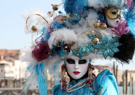 Постер (плакат) Девушка на венецианском карнавале