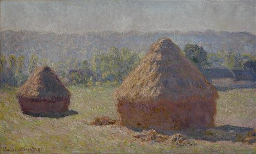 Постер (плакат) Haystacks at the End of the Summer, Morning Effect	
