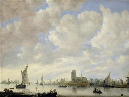 Постер (плакат) View of the Merwede off Dordrecht
