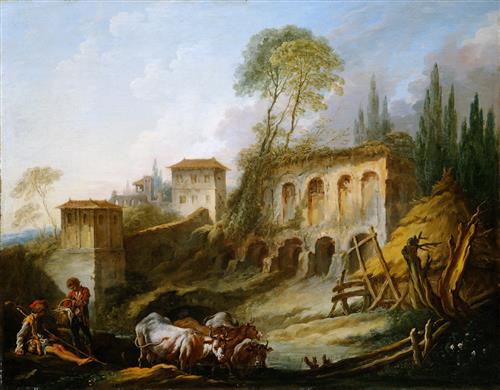 Постер (плакат) Imaginary Landscape with the Palatine Hill from Campo Vaccino
