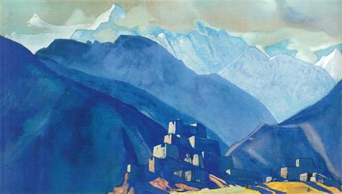 Постер (плакат) Монастырь в горах, Николай Рерих