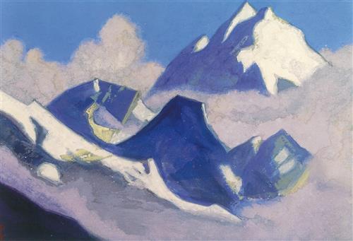 Постер (плакат) Ледник. Облачные сны, Николай Рерих