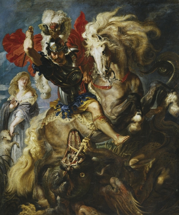 Постер (плакат) Битва Святого Георгия с драконом