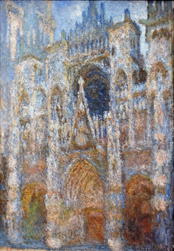 Постер (плакат) rouen cathedral magic in blue