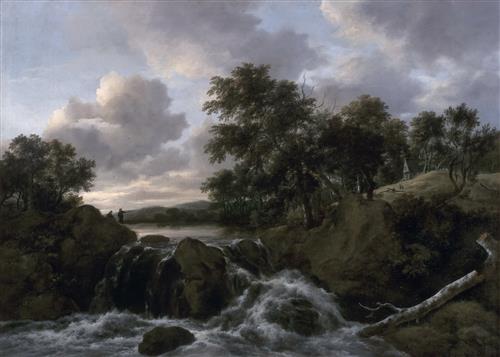 Постер (плакат) Landscape with Waterfall
