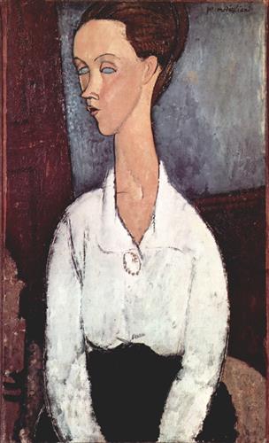 Постер (плакат) Portrait of Lunia Czechowska in white blouse	
