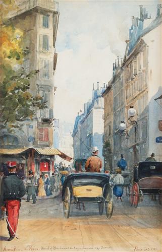 Постер (плакат) Street life in Paris
