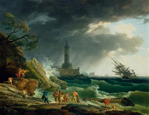 Постер (плакат) A Storm on a Mediterranean Coast
