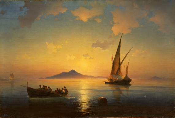 Постер (плакат) Неаполитанский залив. 1841