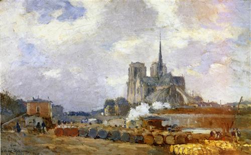 Постер (плакат) Notre Dame de Paris, View from Pont de la Tournelle
