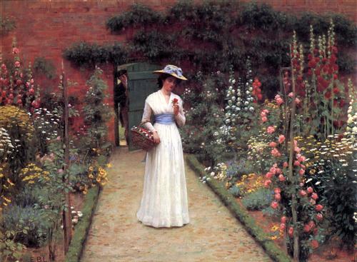 Постер (плакат) Edmund Blair Lady in a Garden

