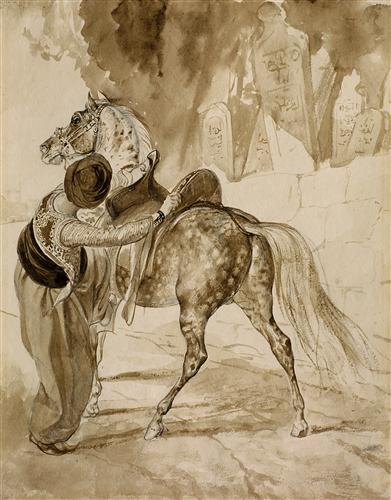 Постер (плакат) Турок, садящийся на коня