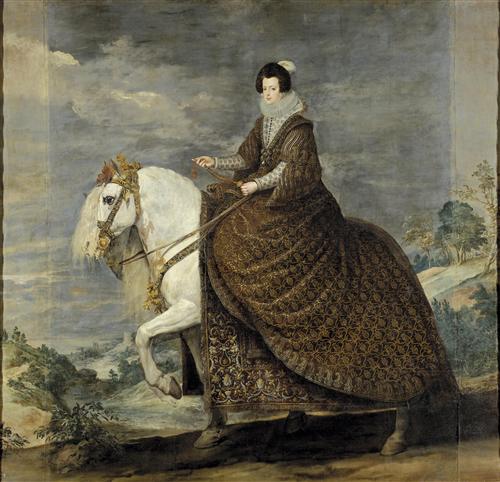 Постер (плакат) Queen Isabel de Bourbon wife of Felipe IV on Horseback	
