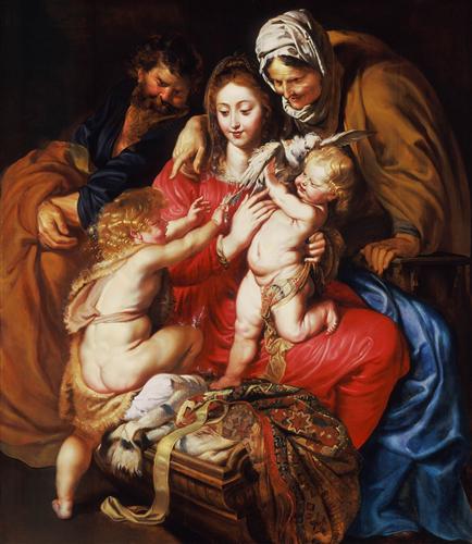 Постер (плакат) The Holy Family with St. Elizabeth, St. John, and a Dove	
