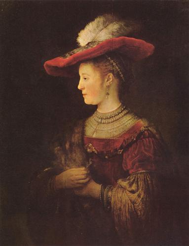 Постер (плакат) Portrait of  Saskia van Uylenburch