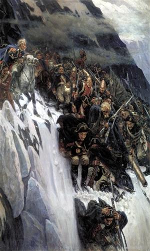 Постер (плакат) Переход Суворова через Альпы