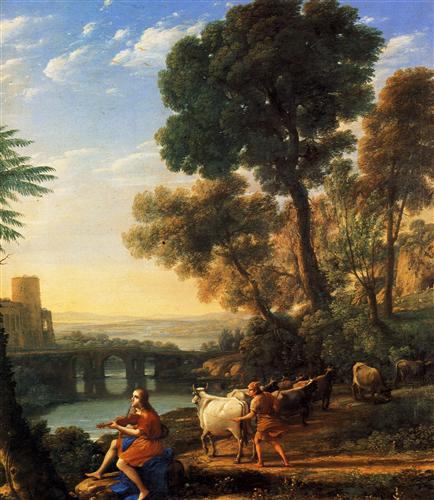 Постер (плакат) Paysage avec Mercure enlevant les boeufs d Apollon
