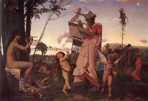 Постер (плакат) Anacreon Bacchus and Cupid

