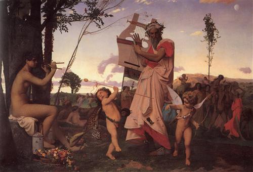 Постер (плакат) Anacreon, Bacchus and Cupid
