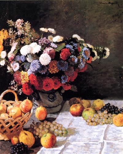 Постер (плакат) Still-Life with Flowers and Fruits	
