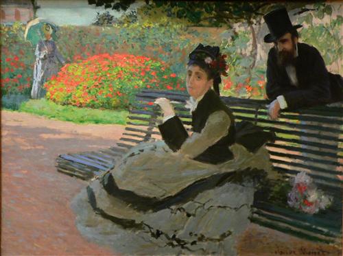 Постер (плакат) Camille Monet on a Garden Bench