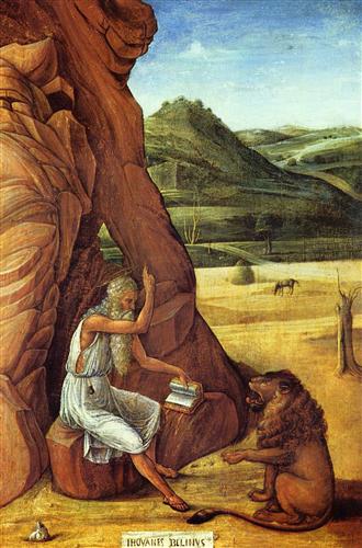 Постер (плакат) Hieronymus in der Wuste
