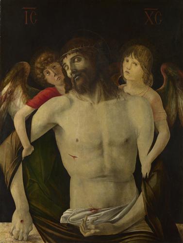 Постер (плакат) The Dead Christ supported by Angels
