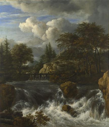 Постер (плакат) A Waterfall in a Rocky Landscape
