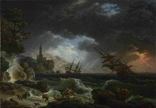 Постер (плакат) A Shipwreck in Stormy Seas
