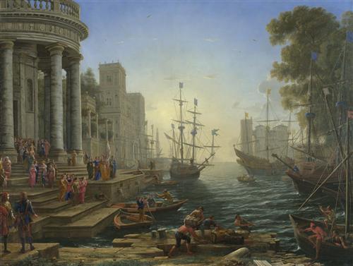 Постер (плакат) Seaport with the Embarkation of Saint Ursula
